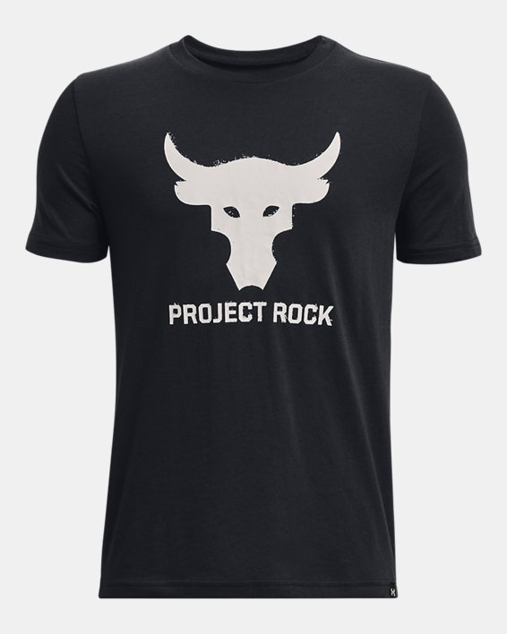 Boys' Project Rock Brahma Bull Short Sleeve, Black, pdpMainDesktop image number 0